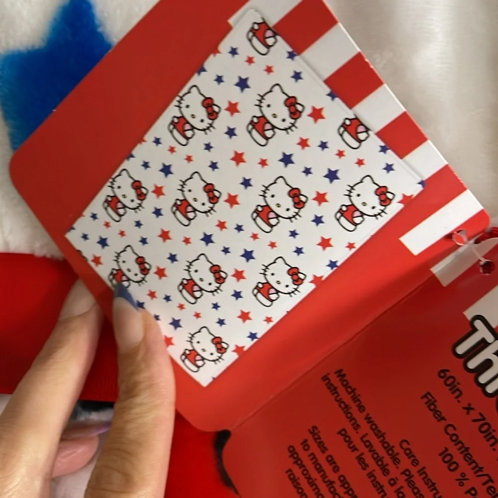 Sanrio Hello Kitty 4th Of July Throw Blanket